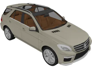 Mercedes-Benz ML63 AMG (2012) 3D Model