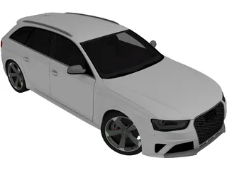 Audi RS4 Avant (2013) 3D Model