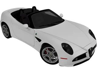 Alfa Romeo 8C Spider (2010) 3D Model