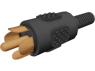 Cinch Connector 3D Model