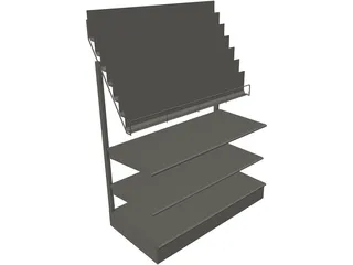 Comic Shelf 3D Model