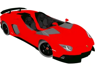 Lamborghini Aventador J Roadster (2012) 3D Model