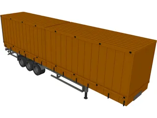 Box Trailer 3D Model