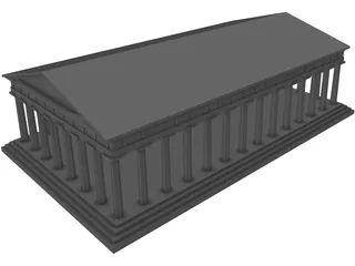 Greek Temple 3D Model