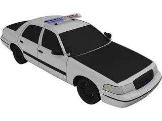 Ford Crown Victoria NYPD Police 3D Model