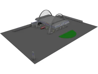 Filling Station 3D Model