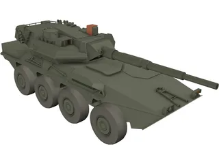 Centauro Tank Destroyer 3D Model