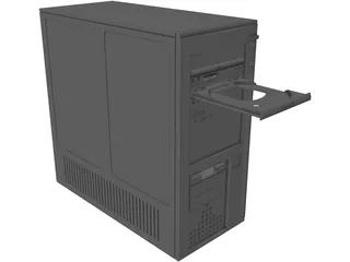 Computer Mini-Tower Case 3D Model