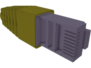 RJ-45 Connector 3D Model