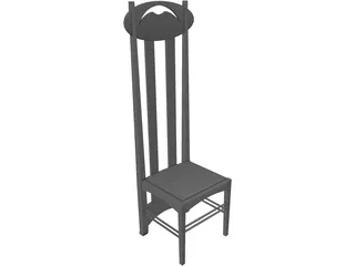 Chair Argyle Charles Rennie Mackintosh 3D Model