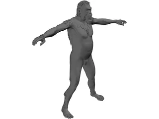 Neanderthal Man 3D Model