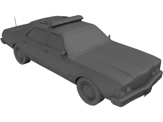Chrysler LeBaron Police Cruiser 3D Model