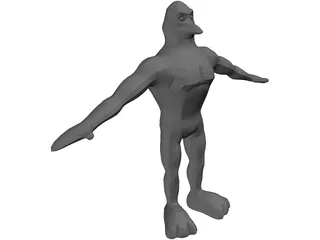 Penguin Hero 3D Model