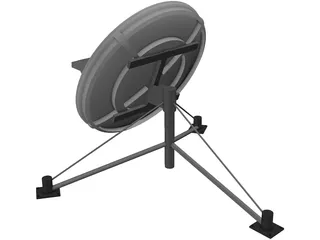 SATCOM Dish 3D Model