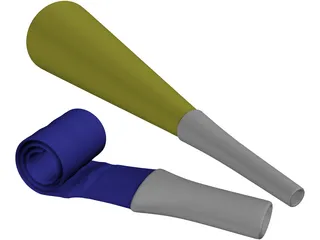 Party Blowers 3D Model