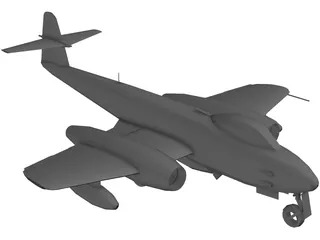 Gloster Meteor NF8 3D Model
