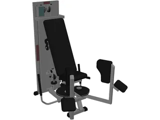 Fitness Bench 3D Model