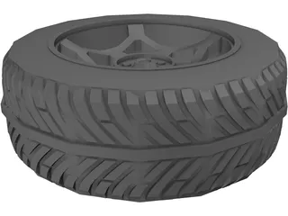 Wheel 5-spoke 3D Model