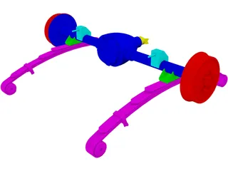 Rear Axle Assembly 3D Model