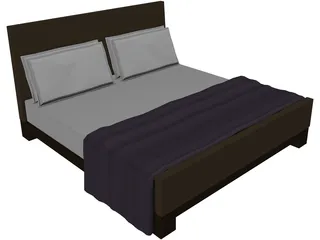 Bed Double 3D Model