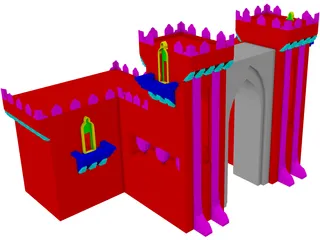 Castle Gate Front 3D Model