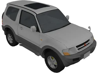 Mitsubishi Pajero 3-door (1999) 3D Model