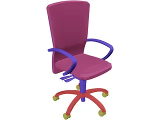 Chair Arms Hiback 3D Model