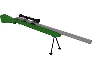 Rifle Robar Sniper 3D Model