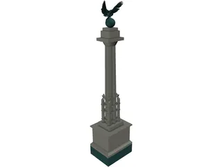 Prospect Park Entry Pillar 3D Model