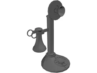 Candlestick Telephone 3D Model