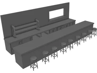 Diner Counter 3D Model