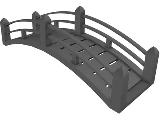 Japanese Bridge 3D Model