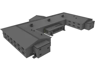 Army Barracks 3D Model