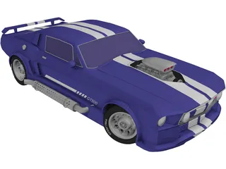 Ford Mustang GT500 Supercharged 3D Model