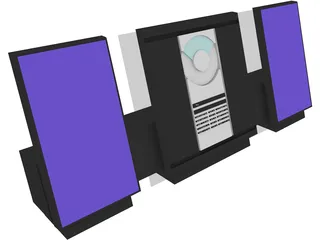 CD Stereo Mini-System 3D Model