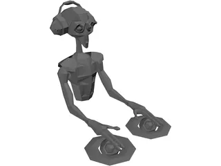 Alien DJ 3D Model