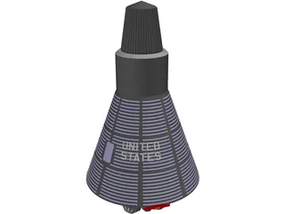 Mercury Capsule 3D Model