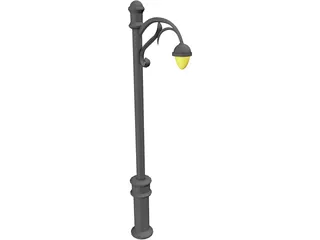 Parisian Street Lamp 3D Model