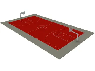 Basketball Court 3D Model