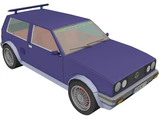 Volkswagen Golf II [Tuned] (1986) 3D Model