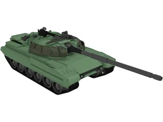 T90 Russian Main Battle Tank (MBT) 3D Model