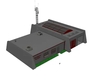 Fire Station 3D Model