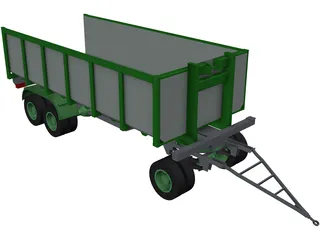 Dumpster Trailer 3D Model