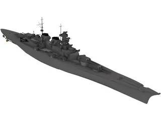 H-class Battleship 3D Model