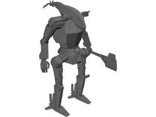 Hatchet Mech Warrior 3D Model