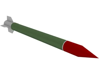 Qassam 2 Rocket 3D Model