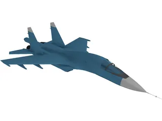 Sukhoi Su-34 Fullback 3D Model