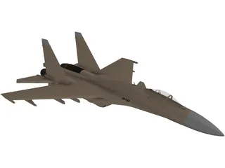 Sukhoi Su-37 Flanker-F 3D Model