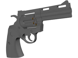 Colt Python 4 Inch Combat 3D Model