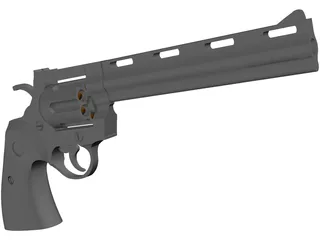 Colt Python 8 Inch Hunter 3D Model